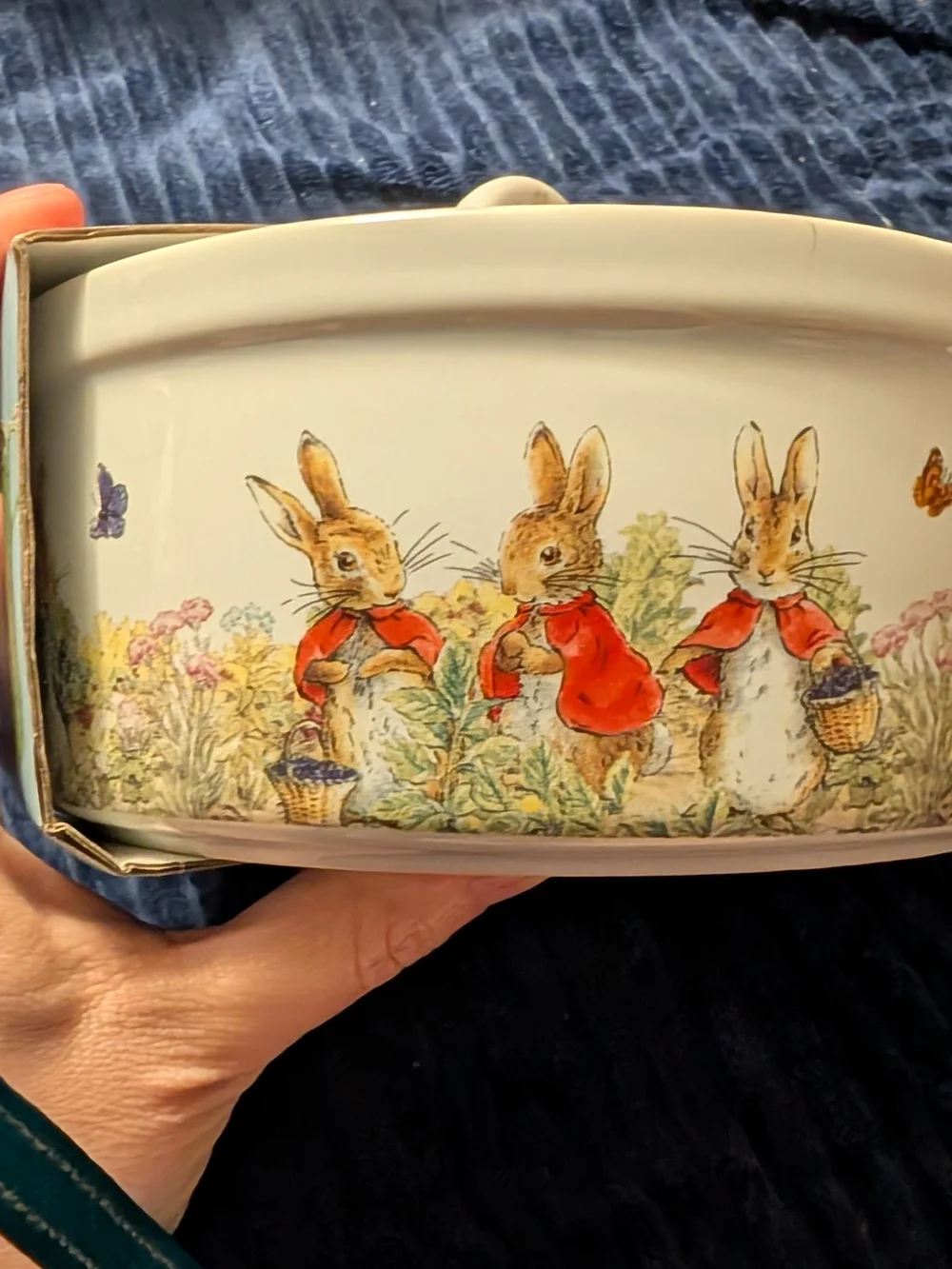 NEW! The World of Peter Rabbit by Beatrix Potter Baking Dish with Lid. 6.8x3”